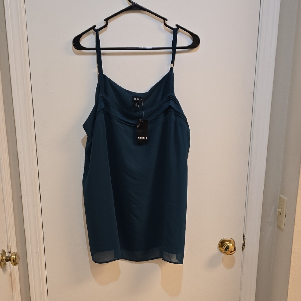 Torrid 2x Teal Square Neck Cami